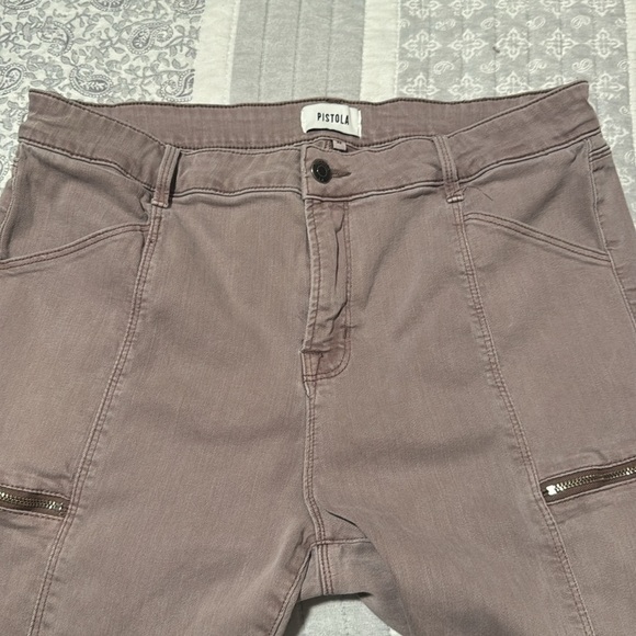 Pistola Women's Jeans Zip Cargo Pants Khaki Tan Size 32 - Picture 10 of 10